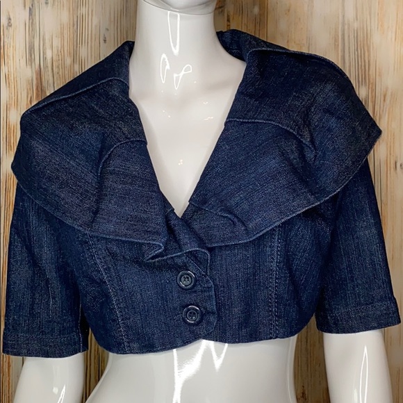 Boom Boom Jeans Jackets & Blazers - Boom Boom Jeans Dark Blue Cropped Jacket